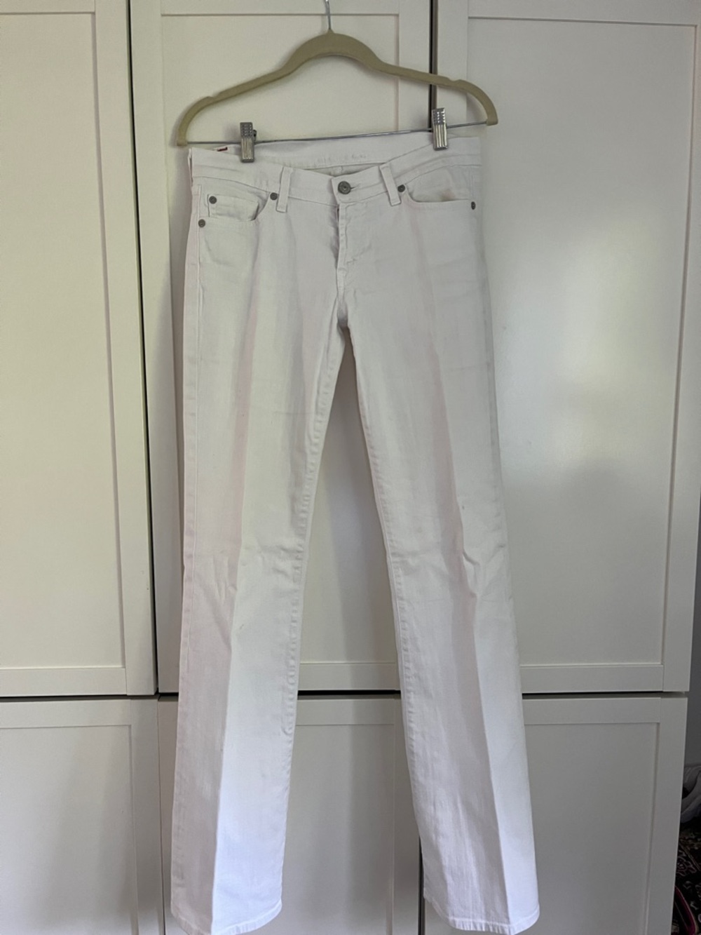White Women's Straight-Leg Jeans